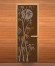 Дверь стеклянная «бронза матовая Бамбук» коробка 1900х700 мм, осина