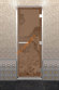 Дверь стеклянная DoorWood Хамам «Банька в лесу» бронза матовая, 1900х700 мм