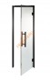 Дверь стеклянная Grandis GS 7х20-M1-S-Bl коробка алюминий Diamond Black, ручка Термоабаш