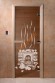 Дверь стеклянная DoorWood «Банька бронза», 1700х700 мм