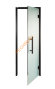 Дверь стеклянная Grandis GS 7х19-M-S-Bl коробка алюминий Diamond Black, ручка Термоабаш