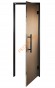 Дверь стеклянная Grandis GS 8х19-BM-S-Bl коробка алюминий Diamond Black, ручка Термоабаш