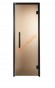 Дверь стеклянная Grandis GS 8х21-BM-S-Bl коробка алюминий Diamond Black, ручка Термоабаш