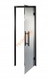 Дверь стеклянная Grandis GS 7х19-G-S-Bl коробка алюминий Diamond Black, ручка Термоабаш